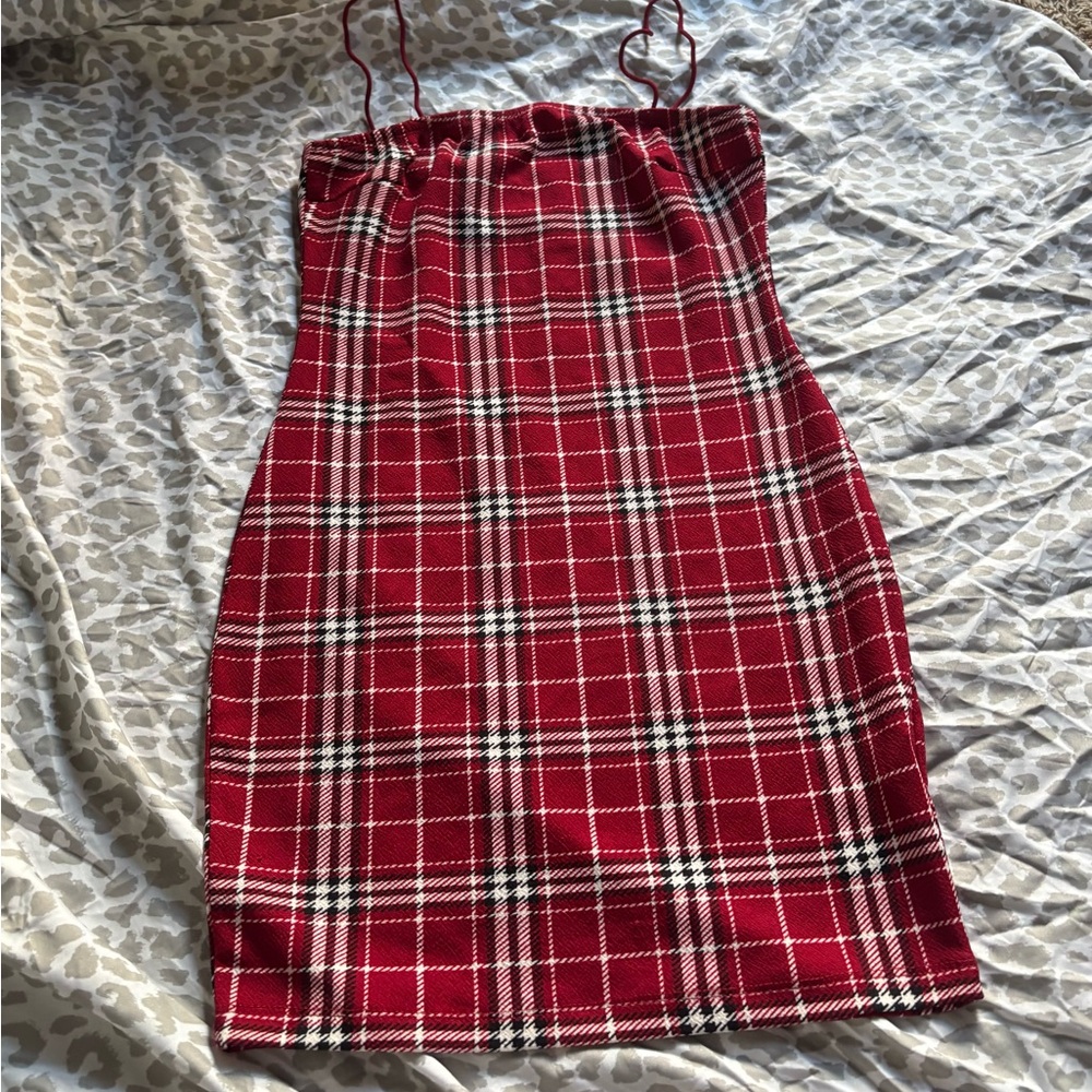 Plaid SHEIN body con dress